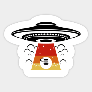 Disc Golf Aliens UFO Godsent Funny Frisbee Golf Sticker